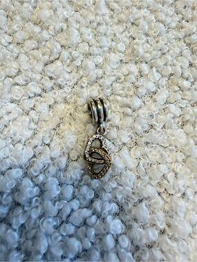 Authentic Pandora Interlocked Hearts Pendant Charm - 792068CZ
